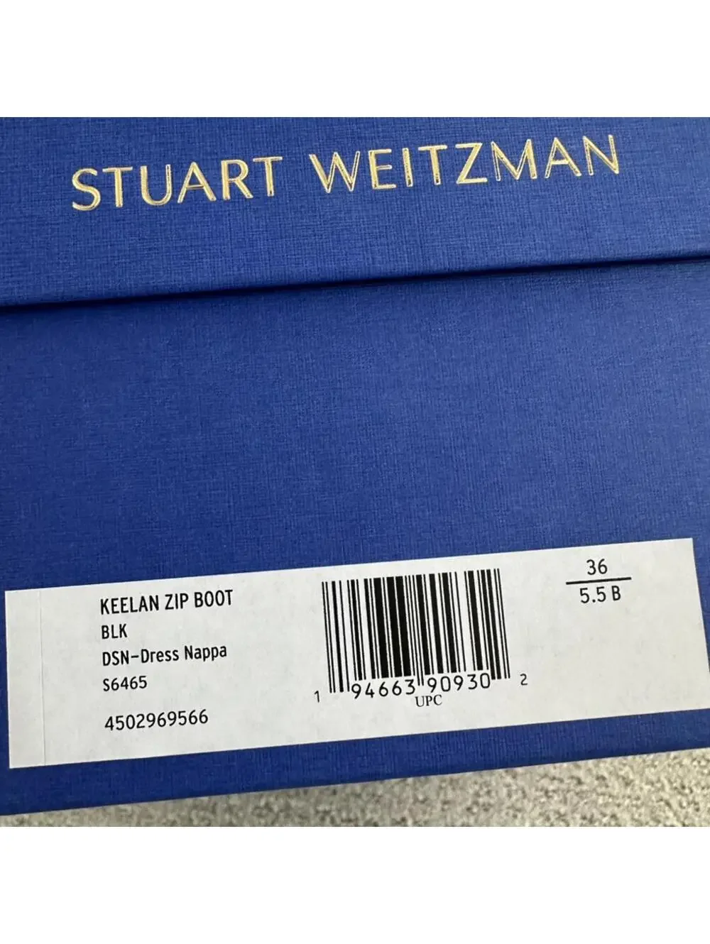 Stuart Weitzman Keelan Zip Leather Boot BLACK NIB Size 5.5